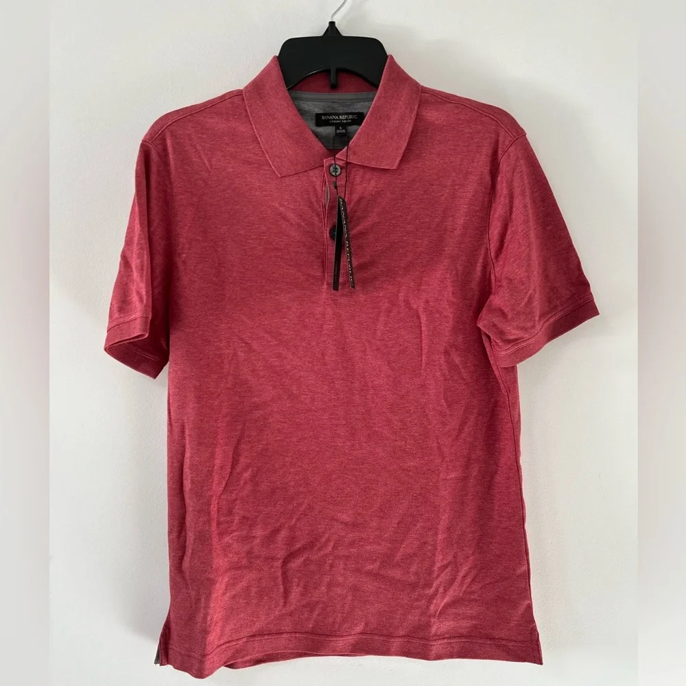 Men's banana republic Red Polo Shirt small‎ luxury touch